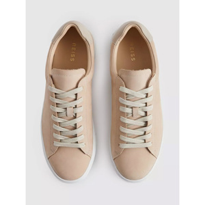 REISS FINLEY Nubuck Suede Lace Up Trainers